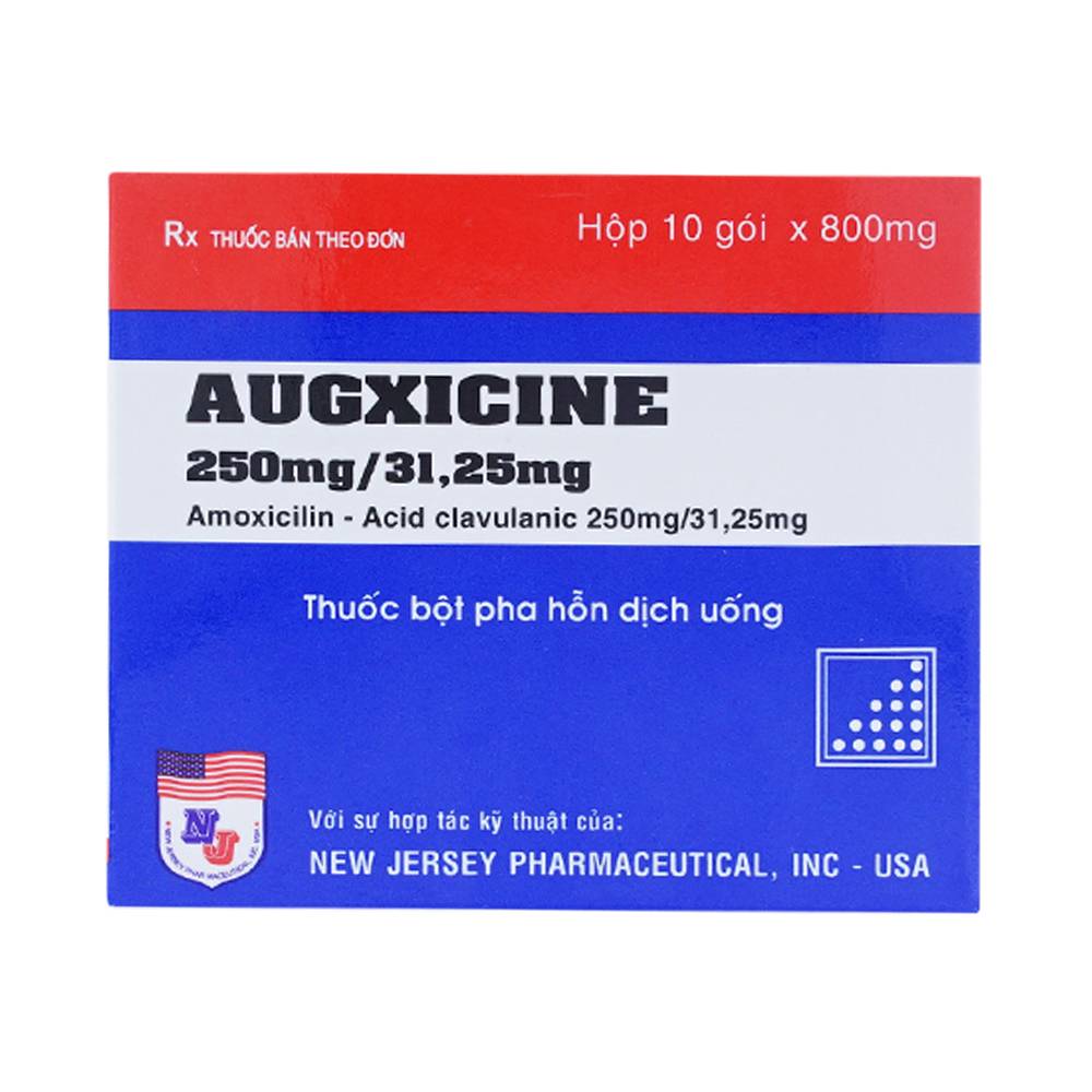 Augxicine 250mg/31.25mg - Thuốc điều trị cc bệnh nhiễm khuẩn hiệu quả