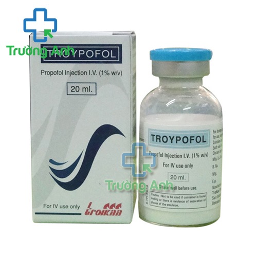 Troypofol 200mg/20ml Troikaa - Thuốc dùng trong gây mê