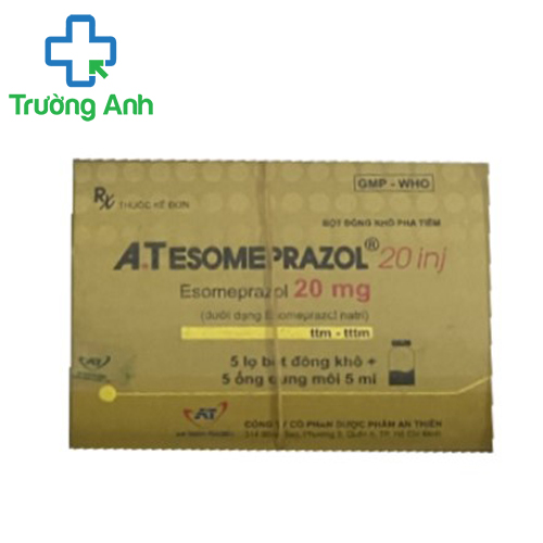 A.T Esomeprazol 20 inj - Thuốc điều trị viêm loét dạ dày, tá tràng hiệu quả