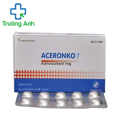 Aceronko 1mg - Thuốc điều trị bệnh tim mạch gây tắc mạch của Pharbaco