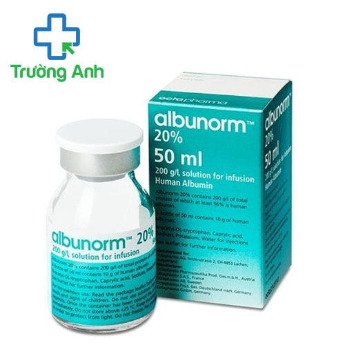 Albunorm 20% 5mg/ml - Thuốc giảm thể tích huyết tương hiệu quả của Đức