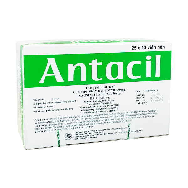 Antacil (viên) - Thuốc điều trị bệnh viêm loét dạ dày tá tràng hiệu quả