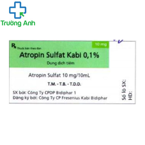 Atropin Sulfat Kabi 0,1% - Thuốc điều trị tiêu chảy hiệu quả