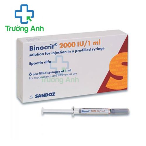 Binocrit 2000IU/ml inj 6'S - Thuốc điều trị thiếu máu hiệu quả của Đức