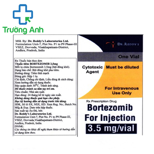 Bortezomib 3,5mg - Thuốc điều trị đa u tủy hiệu quả của Ấn Độ
