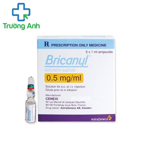 Bricanyl Inj. 0.5mg/ ml 5's - Thuốc điều trị dọa đẻ non hiệu quả của Pháp