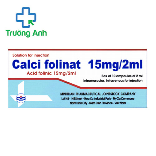 Calci Folinat 15mg/2ml MD Pharco - Thuốc phòng và điều trị ngộ độc hiệu quả