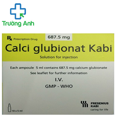 Calci glubionat Kabi - Thuốc giúp tăng kali huyết, tăng magnesi huyết