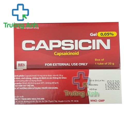 Capsicin gel 0,05% - Thuốc điều trị thoái hóa khớp hiệu quả