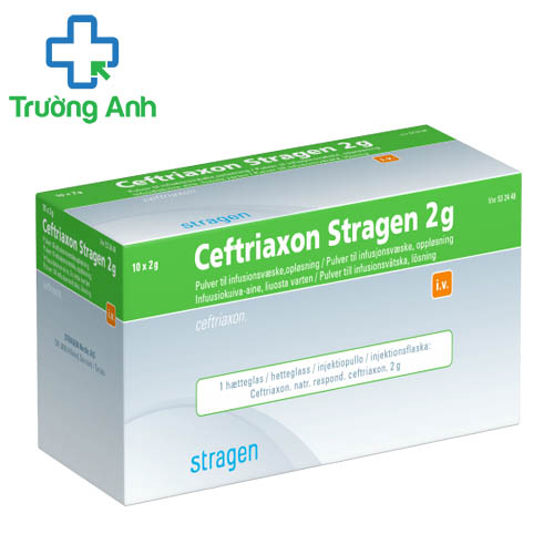 Ceftriaxon Stragen 2g - Thuốc điều trị nhiễm khuẩn hiệu quả của Ý