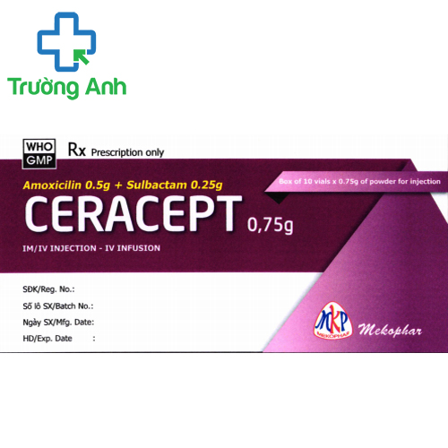 Ceracept 0,75g - Thuốc điều trị nhiễm khuẩn hiệu quả của Mekophar