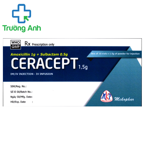 Ceracept 1,5g - Thuốc điều trị nhiễm khuẩn của Mekophar