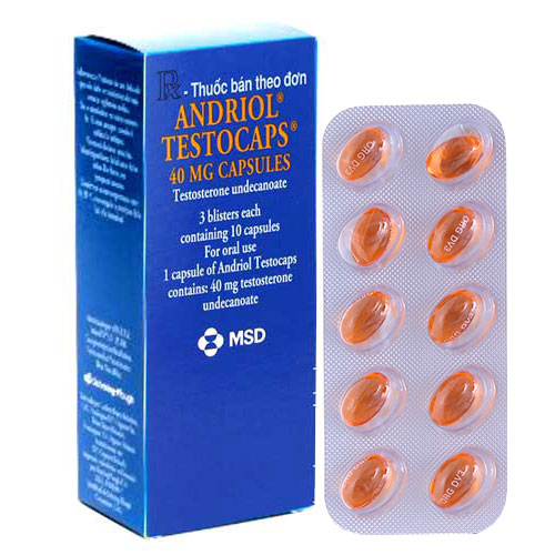 Andriol Testocaps - Thuốc điều trị thiểu năng tuyến sinh dục ở nam giớ