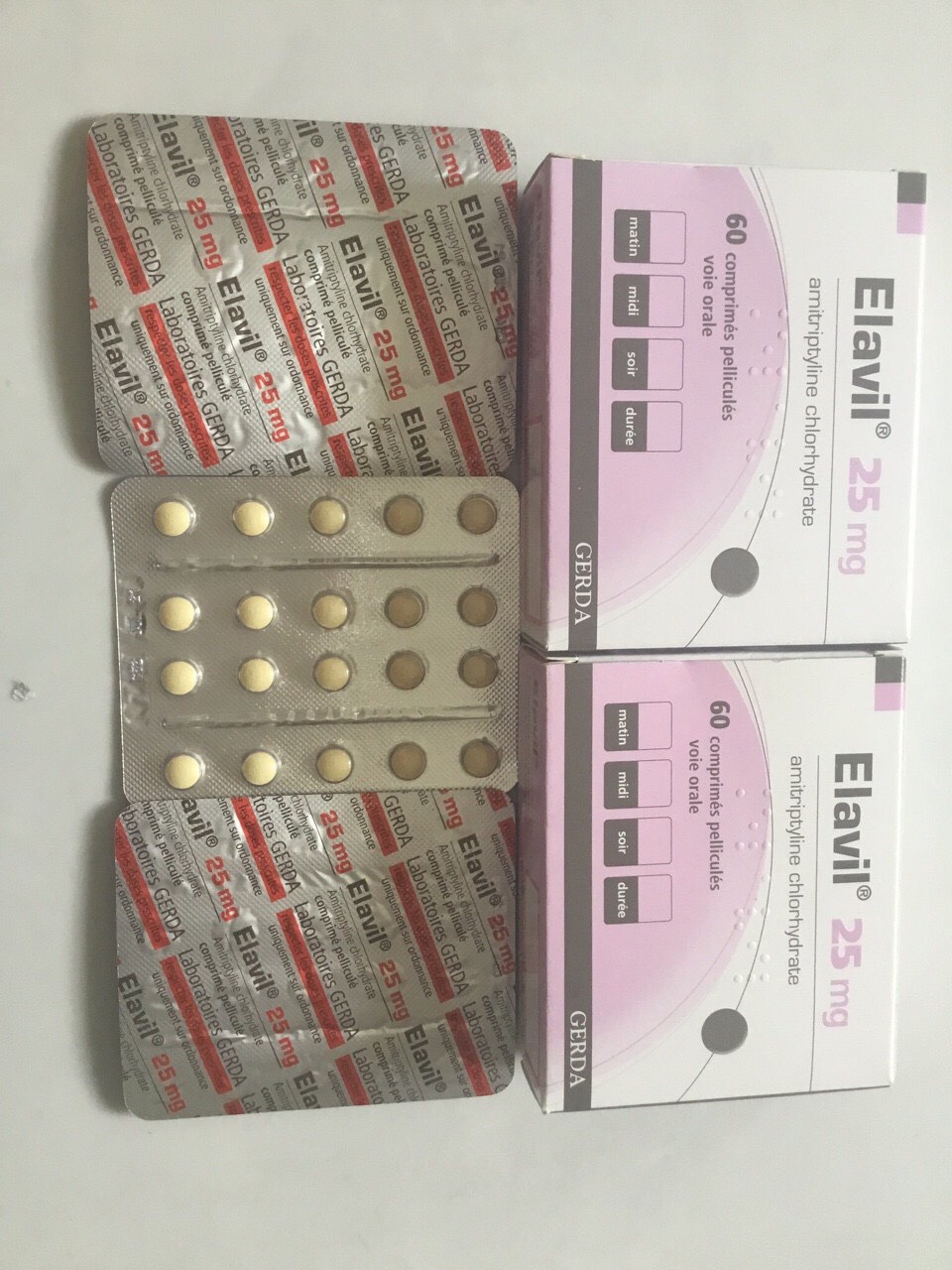 Elavil 25mg - Thuốc amitriptyline điều trị trầm cảm của Pháp
