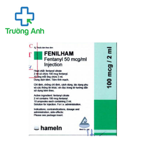 Fenilham 100mcg/2ml Hameln - Giảm đau trong gây mê tổng quát