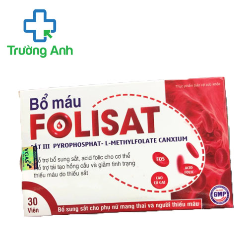 Bổ máu Folisat Vgas - Giúp hạn chế tình trạng thiếu máu do thiếu sắt