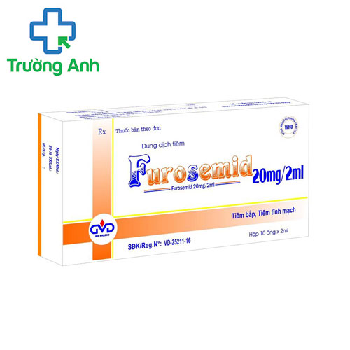 Furosemid 20mg/2ml MD Pharco - Tăng lưu lượng máu qua thận