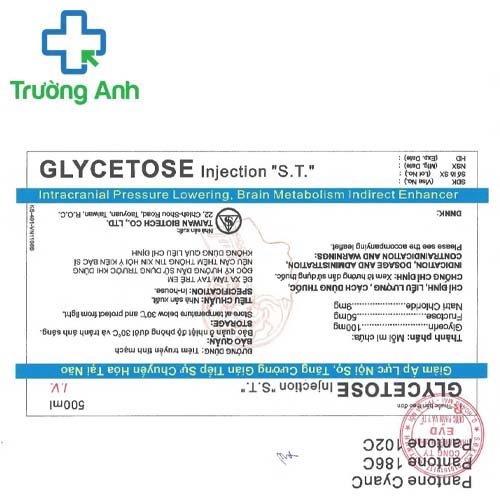 Glycetose Injection "S.T" Taiwan Biotech 300ml - Điều trị sau phẫu thuật não
