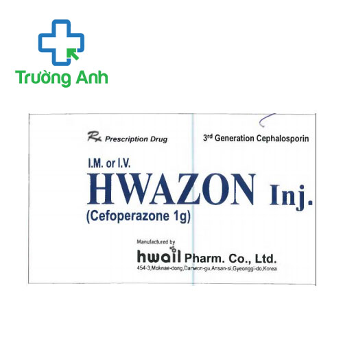 Hwazon Inj. 1g Hwail Pharm - Thuốc điều trị nhiễm khuẩn đường hô hấp