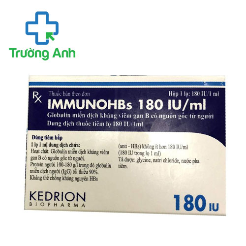 ImmunoHBs 180IU/ml Kedrion - Phòng ngừa tái nhiễm virus viêm gan B