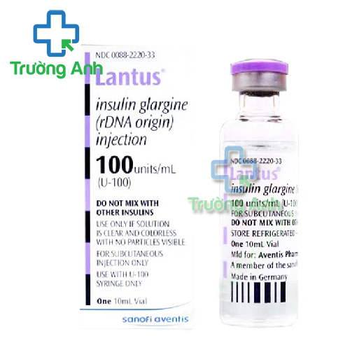 Lantus 100IU/ml Sanofi-Aventis (lọ 10ml) - Thuốc điều trị đái tháo đường