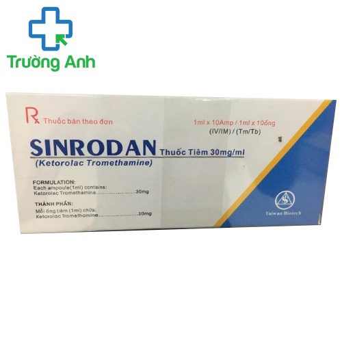 Sinrodan 30mg/ml Taiwan Biotech - Ðiều trị cơn đau vừa tới nặng