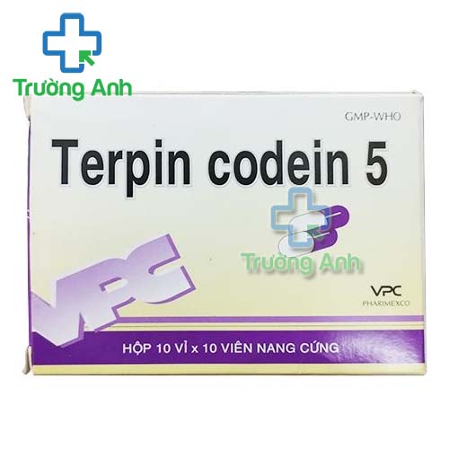 Terpin codein 5 VPC - Trị ho, long đờm do viêm phế quản