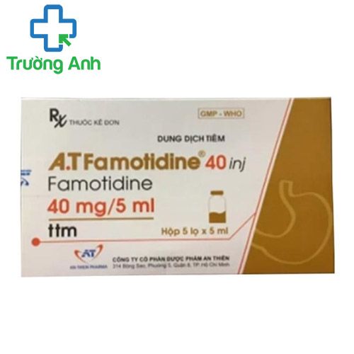 A.T Famotidine 40 inj - Thuốc điều trị viêm loét dạ dày, tá tràng hiệu quả