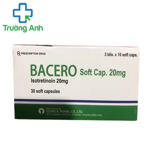 Bacero Soft Cap. 20mg - Thuốc viên điều trị bệnh trứng cá nặng hiệu quả