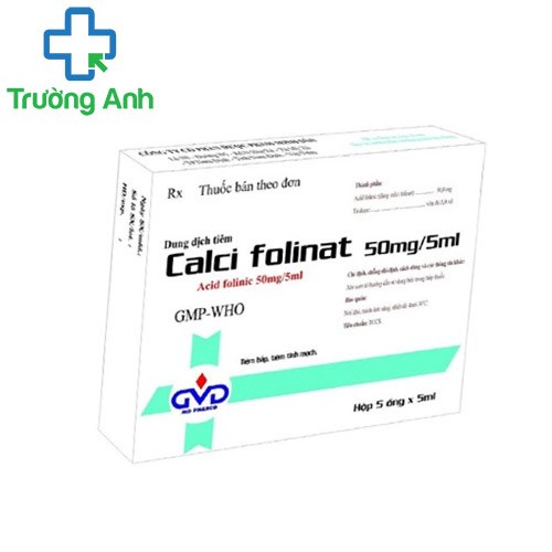 Calci folinat 50mg/5ml MD Pharco - Thuốc điều trị thiếu máu nguyên hồng cầu 
