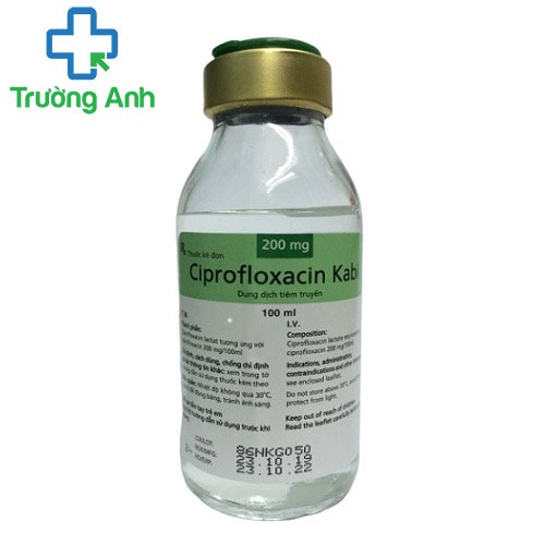 Ciprofloxacin Kabi 200mg/100ml,dung tích 100ml - Điều trị nhiễm khuẩn