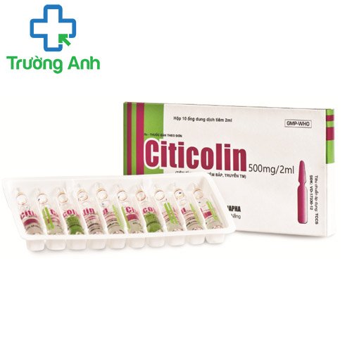 Citicolin 500mg/2ml Danapha - Thuốc điều trị rối loạn ý thức