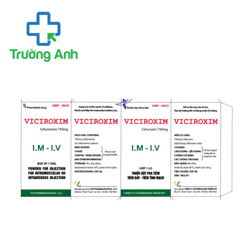 Viciroxim 750mg VCP - Điều trị nhiễm khuẩn huyết và viêm màng não