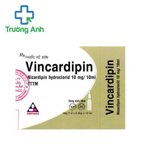 Vincardipin 10mg/10ml Vinphaco - Điều trị đau thắt ngực mạn