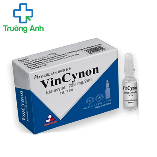 Vincynon 250mg/2ml Vinphaco - Điều trị chảy máu khi phẫu thuật 