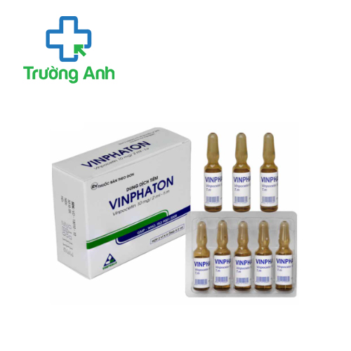 Vinphaton 10mg/2ml Vinphaco - Điều trị rối loạn tuần hoàn máu não