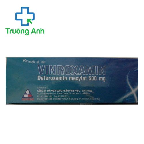 Vinroxamin 500mg Vinphaco - Điều trị ngộ độc sắt hiệu quả