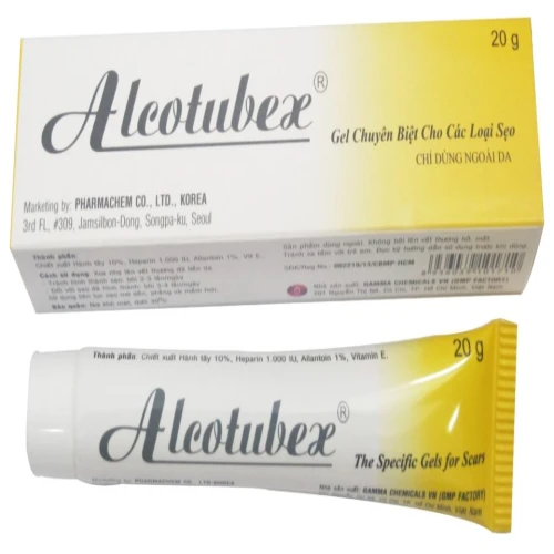 Alcotubex - Gel giúp trị các loại sẹo lồi, sẹo phì hiệu quả