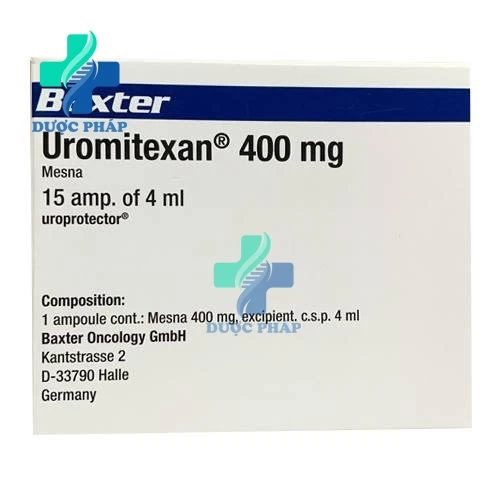 Uromitexan 400mg/4ml Baxter - Thuốc phòng ngừa độc tính