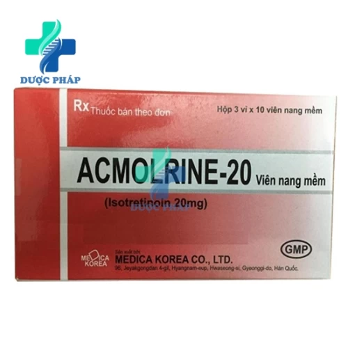 Acmolrine - 20 Soft Capsule - Thuốc điều trị bệnh trứng cá nặng