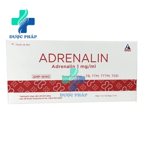 Adrenalin 1mg/1ml Vinphaco - Thuốc hồi sức tim mạch, phổi hiệu quả