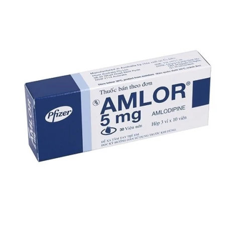 Amlor 5mg (viên nén) - Thốc điều trị bệnh tăng huyết áp hiệu quả