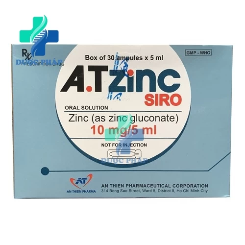 A.T Zinc - Thuốc phòng và trị thiếu kẽm hiệu quả của An Thiên Pharma