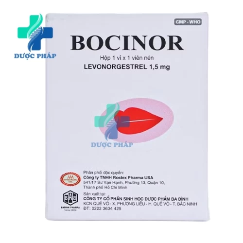 Bocinor - Levonorgestrel 1.5mg Ba Đình Pharma