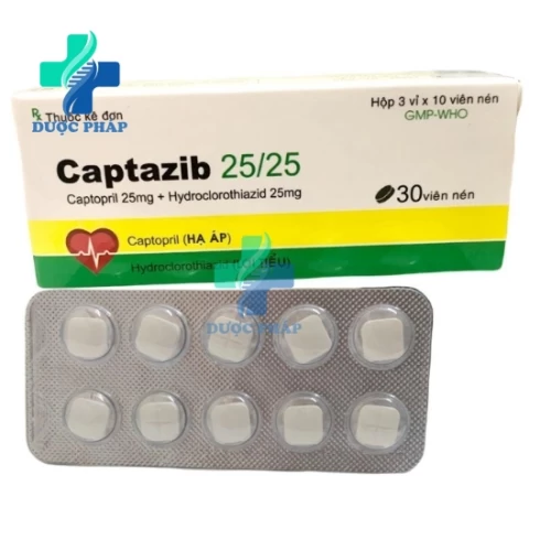 Captazib 25/25 - Thuốc điều trị tăng huyết áp an toàn và hiệu quả
