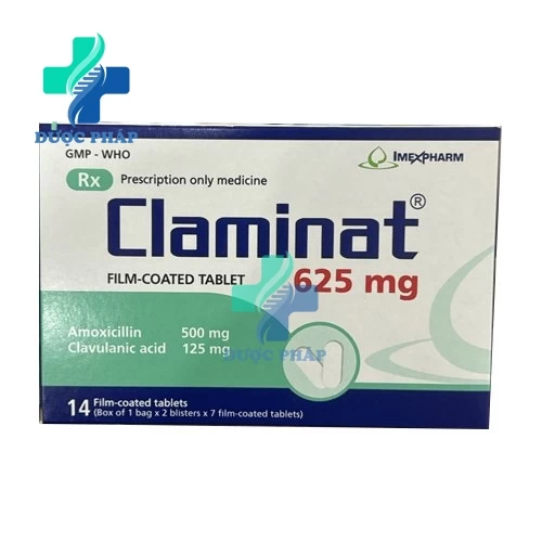 Claminat 625mg - Thuốc điều trị nhiễm khuẩn hô hấp hiệu quả