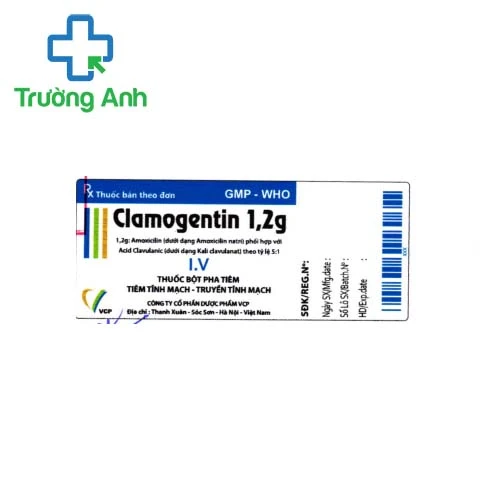 Clamogentin 1,2g VCP - Điều trị viêm tuỷ, nhiễm khuẩn huyết