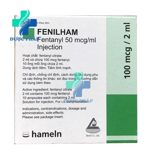 Fenilham 100mcg/2ml Hameln - Giảm đau trong gây mê tổng quát