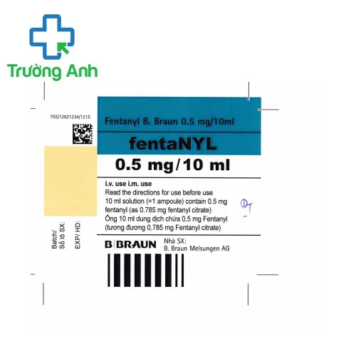 Fentanyl 0.5mg/10ml B.Braun - Giảm đau trong và sau mổ