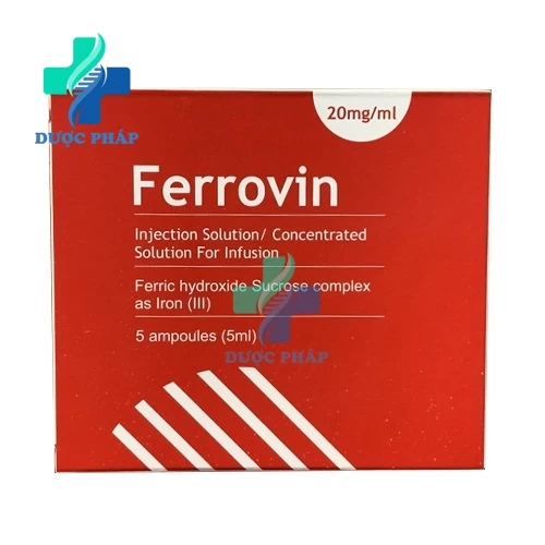 Ferrovin 20mg/ml 5ml Rafarm - Điều trị bệnh thiếu máu do thiếu sắt